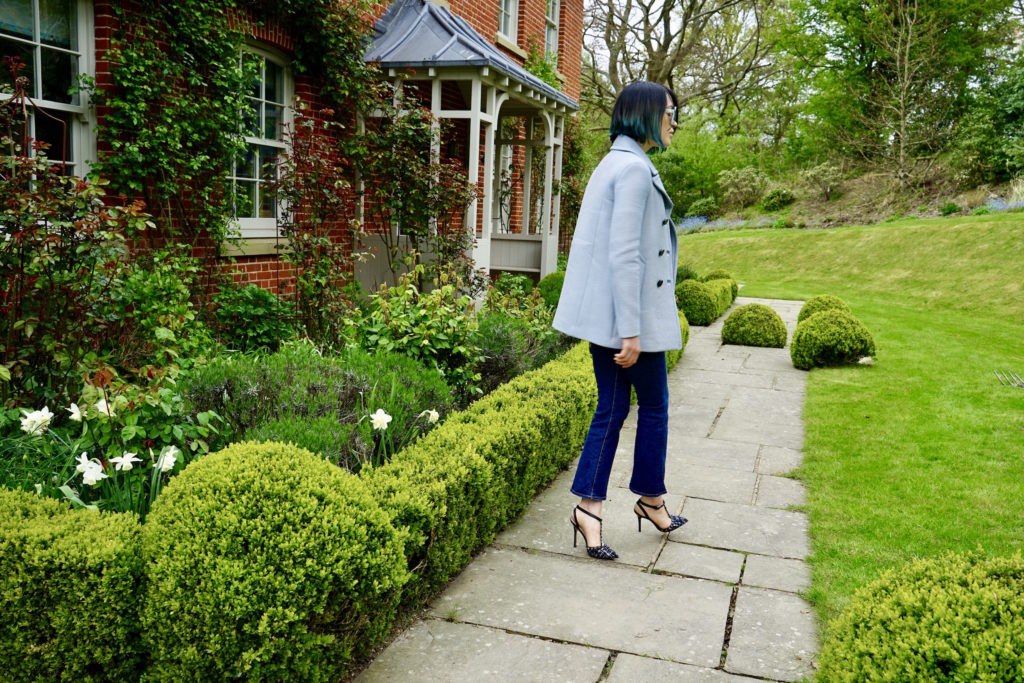 cropped kick flares, ella catliff, la petite anglaise, frame denim